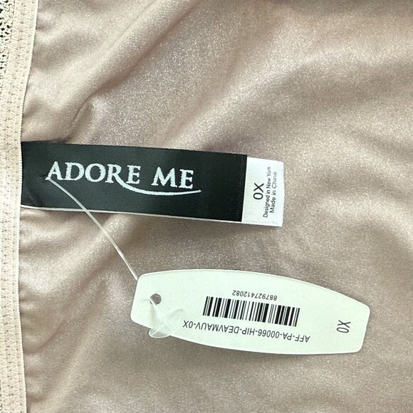 NWT Adore Me Mauve Lace Trim Satin Hipster Panties, OX - Picture 4 of 6